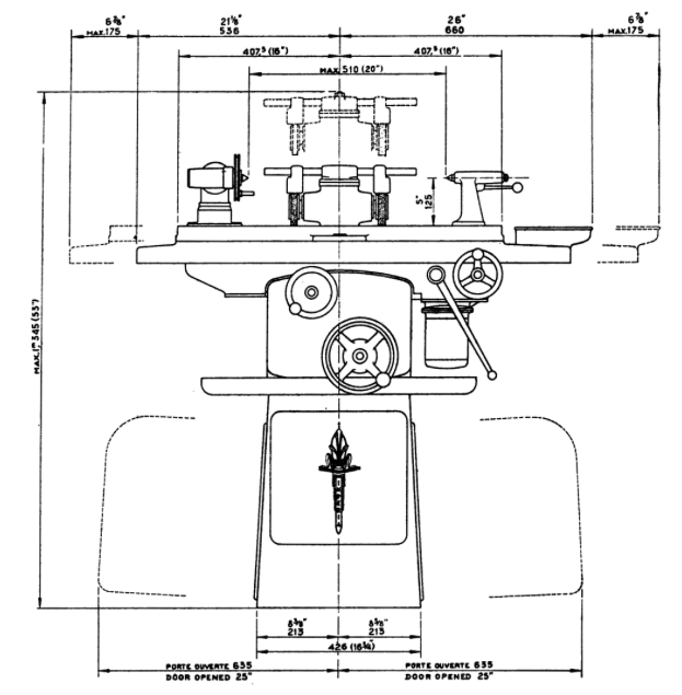 Tekening vooraanzicht Imperia M6 AR